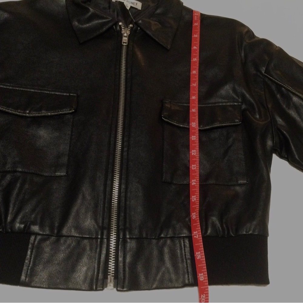 Wild Honey Black Faux Leather Jacket - Picture 5 of 8